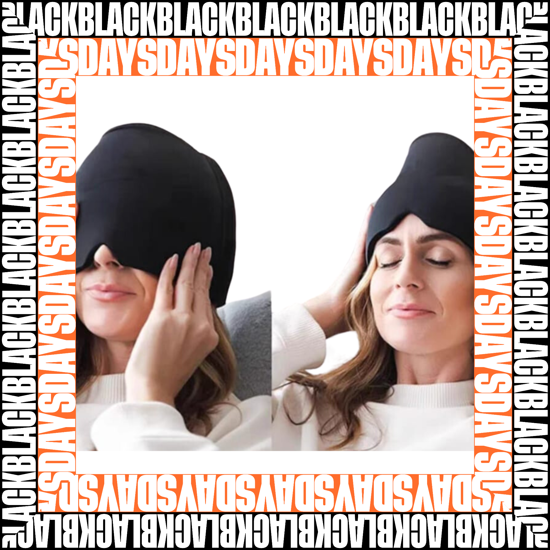 Gorro para migraña Black Days